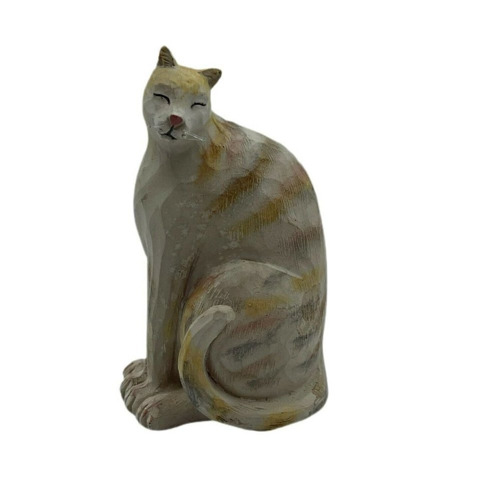 Dotty Chase Collectible Cat Figurine 3" Tall Light Brown Color Calico Signed